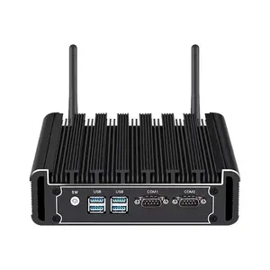 Industrial Mini Pc Fanless Micro Computer Barebone Machine Win11 Linux Low Power Small Pc Dual LAN Dual COM Ports Industrial Pc