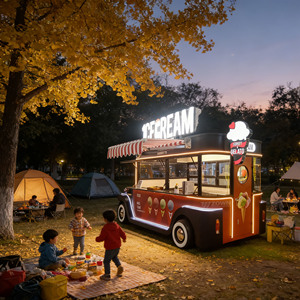 Innovative mobile food trucks, fully equipped ice cream trucks, ice cream carts, <b>trailer</b>-style food trucks. - Product Image 1