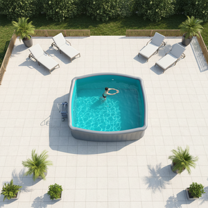 Piscina Gonfiabile Ipgo <span class=keywords><strong>con</strong></span> <span class=keywords><strong>Scivolo</strong></span> per Giochi d'Acqua Estivi per Bambini, Materiale PVC, Uso Familiare - Product Image 1