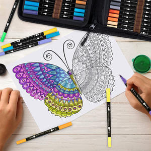 Stylo marqueur aquarelle de haute qualité, pointe fine, double embout, pour dessin, peinture et coloriage - Product Image 6