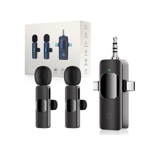 K15 Micrófono Lavalier 3 en 1 más <span class=keywords><strong>barato</strong></span> para grabación de vídeo de micrófono inalámbrico multidispositivo - Product Image 2