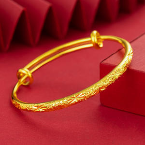 बच्चों और लड़कियों के लिए सोने के प्लेटेड बच्चे की सांस पुश-पुल कंगन - Product Image 6