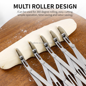 Taglierina per Pizza in acciaio inossidabile espandibile a doppia testa 3/5/7 taglierina per pasta Multi tondo regolabile - Product Image 2