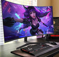 Moniteur incurvé prix de gros 34 pouces anti-lumière bleue 165Hz écran d'ordinateur moniteur PC 4K moniteurs de jeu
