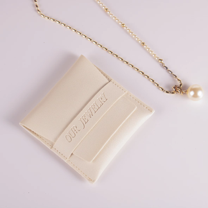 Sac de présentation de bijoux en cuir PU de luxe, forme enveloppe, logo personnalisé, haute qualité, vente en gros - Product Image 4