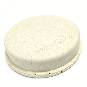 Boîte à pilules portable de voyage miniature en forme ronde, en fibre de paille de blé, avec logo personnalisé, cadeau promotionnel - Product Image 3