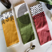 Ventes chaudes Articles de nettoyage de cuisine Microfibre Serviette à vaisselle personnalisée en nid d'abeille