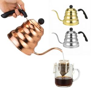 Hervidor de agua de 1200ml con pico largo tipo cuello de cisne y mango de baquelita para preparación manual de café por goteo y pour over, estilo Barista Cloud Pot - Product Image 1