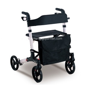 Chariot de courses pliable avec siège, déambulateur <span class=keywords><strong>pour</strong></span> personnes âgées avec roues et <span class=keywords><strong>panier</strong></span> <span class=keywords><strong>pour</strong></span> personnes handicapées - Product Image 5