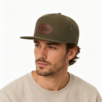 Créez votre propre logo en cuir sur une casquette de sport Richardson 257, respirante, bicolore, à visière plate, style Gorras Snapback.