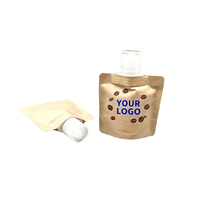 Pochette en papier kraft debout réutilisable biodégradable avec bec verseur imprimé sur mesure pour huile corporelle liquide, lotion, crème pour les mains, shampoing