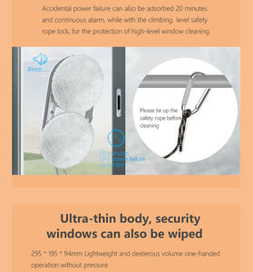 רובוט ניקוי חלון חכם לבניין גבוה ניקוי אוטומטי של זכוכית בפנים/מנקה חלון חשמלי בחוץ. - Product Image 3