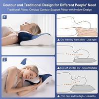Oreiller cervical ergonomique en mousse à mémoire de forme, housse respirante et lavable, antibactérien, écologique, ignifuge, personnalisable, oblong