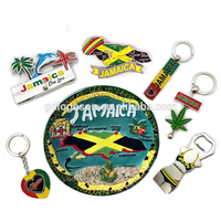 Llavero de Metal con Diseño de Mapa de Jamaica, Souvenir de Viaje Personalizado, Diseño de Dibujos Animados, Ecológico, de Aleación de Zinc