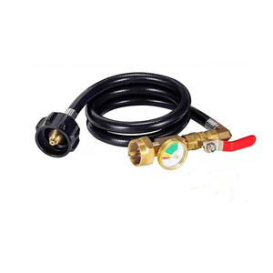 Portable Gas <b>Stove</b> Hose Adapter Stainless Steel 1lb to 20lb Propane Conversion Camping Outdoor Use - Product Image 1