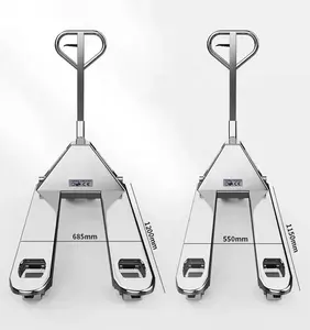 Transpaleta manual de acero inoxidable con elevador apilador de alta calidad de China - Product Image 1