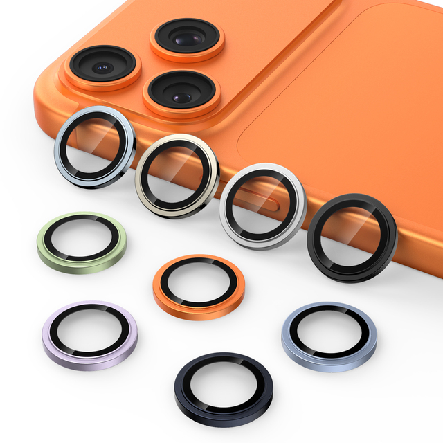 Premium 9H Titanium Alloy AR Camera Lens Protector for 16 Pro Max Metal Frame HD Clear Anti-Fingerprint Tempered Glass