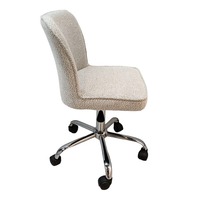 Chaises de bureau pivotantes en tissu de luxe, réglables en hauteur, blanches, neuves, pour la maison, avec roulettes