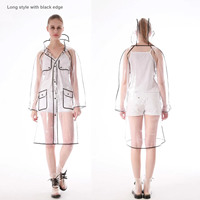 Chaquetas Impermeables Transparentes de Alta Calidad al por Mayor para Hombres y Mujeres, Ideales para Fiestas y Excursiones, 2 Tallas