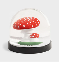 Dôme à neige personnalisé en acrylique de 88 mm avec paillettes liquides, presse-papiers artisanal certifié EN71, motifs floraux, artisanat en plastique