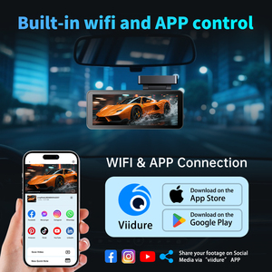 New 4k Dash Cam phía trước và phía sau ống kính kép 4K + 1080p bảng điều khiển máy ảnh Dash máy ảnh Wifi GPS 4k Dashcam doble Camara 4k Dash Cam - Product Image 3