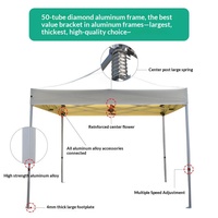 Tente pliante personnalisée en aluminium avec impression sur mesure, auvent pop-up, gazebo, abri, chapiteau pour usage extérieur