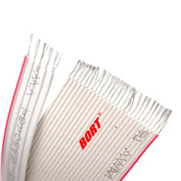 Cable Eléctrico UL2651 de 300V 24AWG, Cable Plano con Conductor de Cobre Trenzado y Aislamiento de PVC