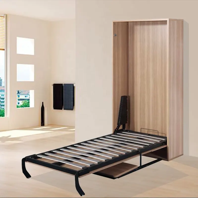 Brand Designer Modern Murphy Wall Bed Bedroom Furniture Queen Size Bed Set Steel Frame Metal Wall Bed Building Style