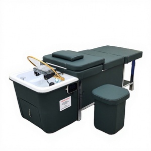 Table de lavage de cheveux Kisen Salon avec réservoir d'eau propre de 90L et réservoir d'eaux usées de 30L, livraison rapide, vente en gros - Product Image 1