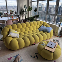 Fauteuil en forme de nuage avec housse en tissu intégrale, design grand angle, fauteuil lounge individuel pour la maison et les loisirs