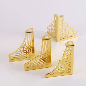 แผ่นรองโซฟาโลหะศิลปะเหล็กสีทองมีรูกลวงมีลวดลายแผ่นเฟอร์นิเจอร์ทางเข้า - Product Image 3