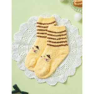 Calzini da sonno con animali gialli per bambini di età compresa tra 7 e 9 anni per bambini Monfoot - Product Image 1