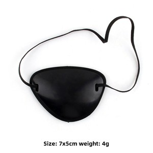 Máscara de Ojo de Pirata, Material Plástico, Disfraz, Fiesta, Halloween, Diseño de Calaveras Cruzadas de un Solo Ojo, Color Negro - Product Image 3
