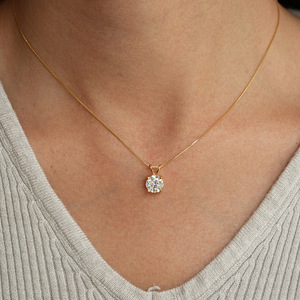 Collar con Colgante de Moissanita de Alta Calidad, Color D, 1ct 2CT, VVS, Moderno, para Fiesta/Regalo, para Mujer, Chapado en Rodio, Plata de Ley 925 - Product Image 5