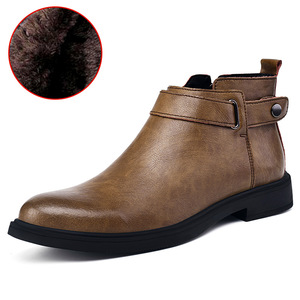 Botas <span class=keywords><strong>Chelsea</strong></span> Retro para Hombre, de Cuero Genuino, Cómodas, Modernas, Transpirables, Antideslizantes, con Malla de PU para Entrenamiento, Primavera - Product Image 5