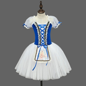 Maillot de Ballet para Niñas, Traje de Danza Profesional para Competencia, Vestido Largo para Fiesta de <span class=keywords><strong>Navidad</strong></span>, Disfraz de Lago de los Cisnes - Product Image 3