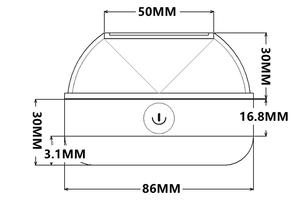 Luz de Advertencia de Tráfico con Batería, Luz Estroboscópica Magnética para <span class=keywords><strong>Techo</strong></span>, Resistente al Agua, Baliza Intermitente para Vehículos, para Seguridad en Exteriores - Product Image 3