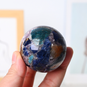 Wholesale Natural Gemstone <b>Crystal</b> Sphere Healing Hand Polished Apatite and Sun Stone Sphere - Product Image 1