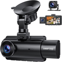 Kamera Dasbor 3-Saluran 4K GPS Berkualitas Tinggi dengan Sudut Lebar, Perekam Video Black Box Mobil dengan G-Sensor dan Penglihatan Malam