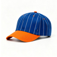 Gorra de Béisbol Personalizada al por Mayor, Estilo Dad Hat con Rayas y Bloques de Color, Vintage Retro Y2K, 100% Algodón, Visera en Contraste, Ajustable, Unisex