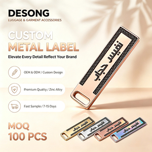 Plaques métalliques personnalisées pour vêtements, chaussures et sacs, avec logos de marques, étiquettes et plaques de marquage, en métal plaqué, très demandées, conformes ISO. - Product Image 1