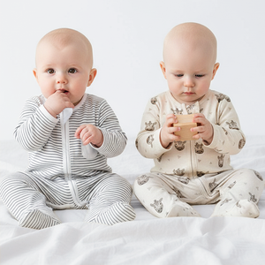 بيجامة أطفال مخصصة بتصميم خاص، ناعمة الملمس، مصنوعة من القطن العضوي 100%، بدلة نوم للأطفال الصغار بسحاب مزدوج، رومبر للأطفال الرضع - Product Image 4