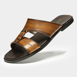 Chaussons minimalistes pour hommes en cuir véritable, cuir de vachette de qualité supérieure, doux pour la peau et respirant, pour l'intérieur et l'extérieur. - Product Image 5