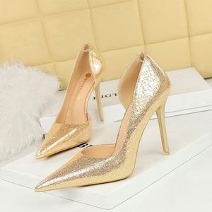 Stylish Simple and Sexy Nightclub Slimming Women Shoes with Super Thin <strong>Heels</strong> High <strong>Heels</strong> Shallow Toes and Cut-out <strong>Pumps</strong> - Product Image 1