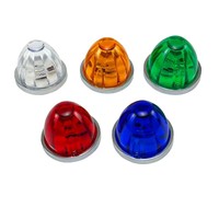 Feu de position latéral LED 12V 24V type pastèque, clignotant, indicateur de dégagement, lampe d'avertissement pour camion et remorque, ambre, rouge, blanc, bleu