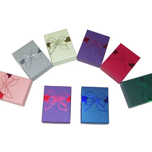 Kotak Perhiasan Desain Cantik Logo Kustom Shero, Kotak Hadiah Perhiasan Kertas Karton Kaku Untuk Anting, Cincin, Kalung Dengan Pita - Product Image 4