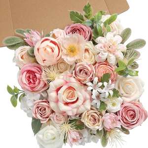 Buatan tangan bunga sutra buatan realistis dekorasi meja pernikahan buket bunga bayi dekorasi tengah meja Hari Ibu Natal - Product Image 1