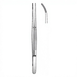 Pinzas Semken para Aplicación de Medicamentos, 15 cm / 6 Pulgadas, Curvas, de Acero Inoxidable, Instrumento Quirúrgico con Puntas Finamente Dentadas para Uso General - Product Image 1