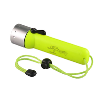 Torche de plongée 3W LED étanche IPX8 & IP68 Corps en plastique ABS Batterie AA Lampe de poche de plongée économique