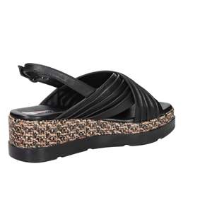 Sandalo con Zeppa Space Moda da Donna Nero 50230-E5, Stile Estivo con Cinturini e Plateau - Product Image 5
